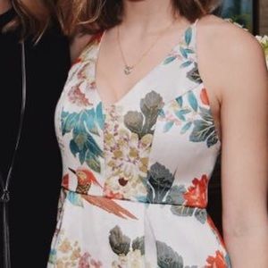 Floral embroidered cocktail dress